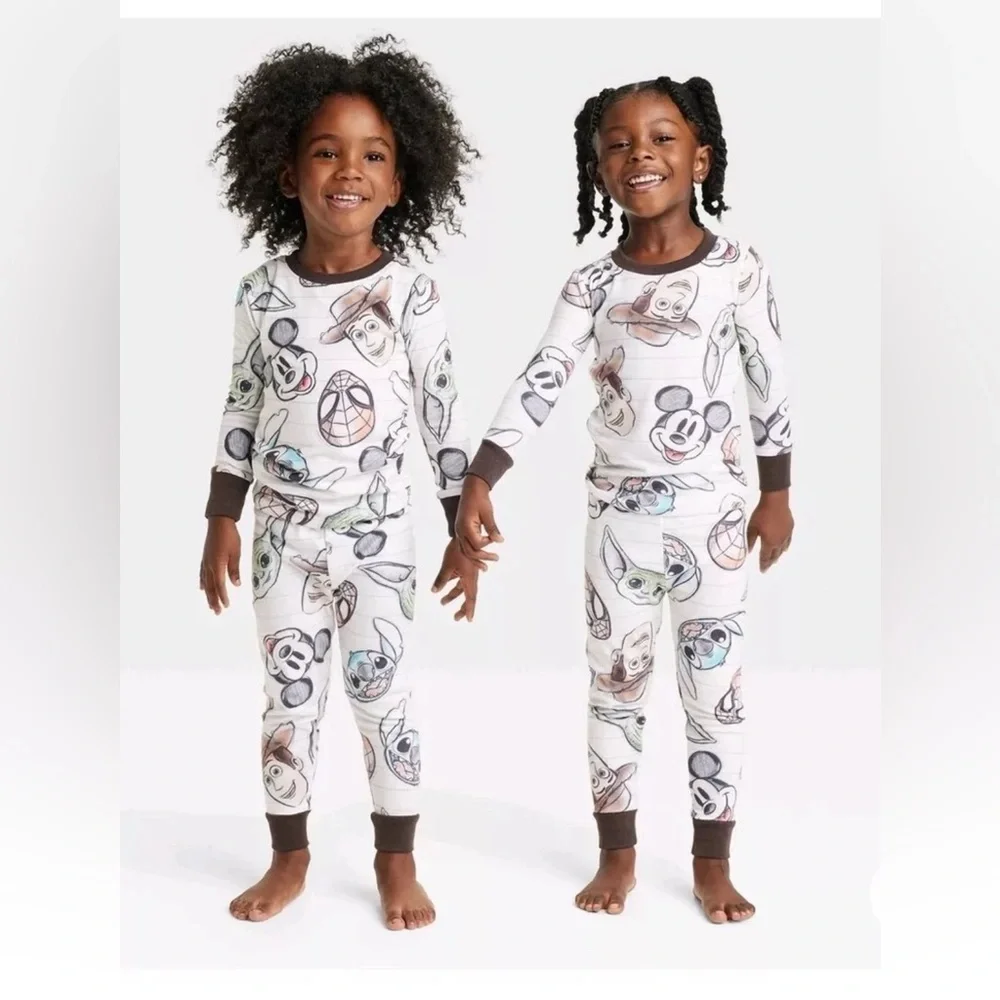 Disney 100 Anniversary 2pc Toddler Pajamas Set Marvel Star Wars